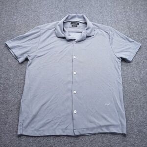 Porter Ash Shirt Mens Large Gray Stretch Casual Preppy Office